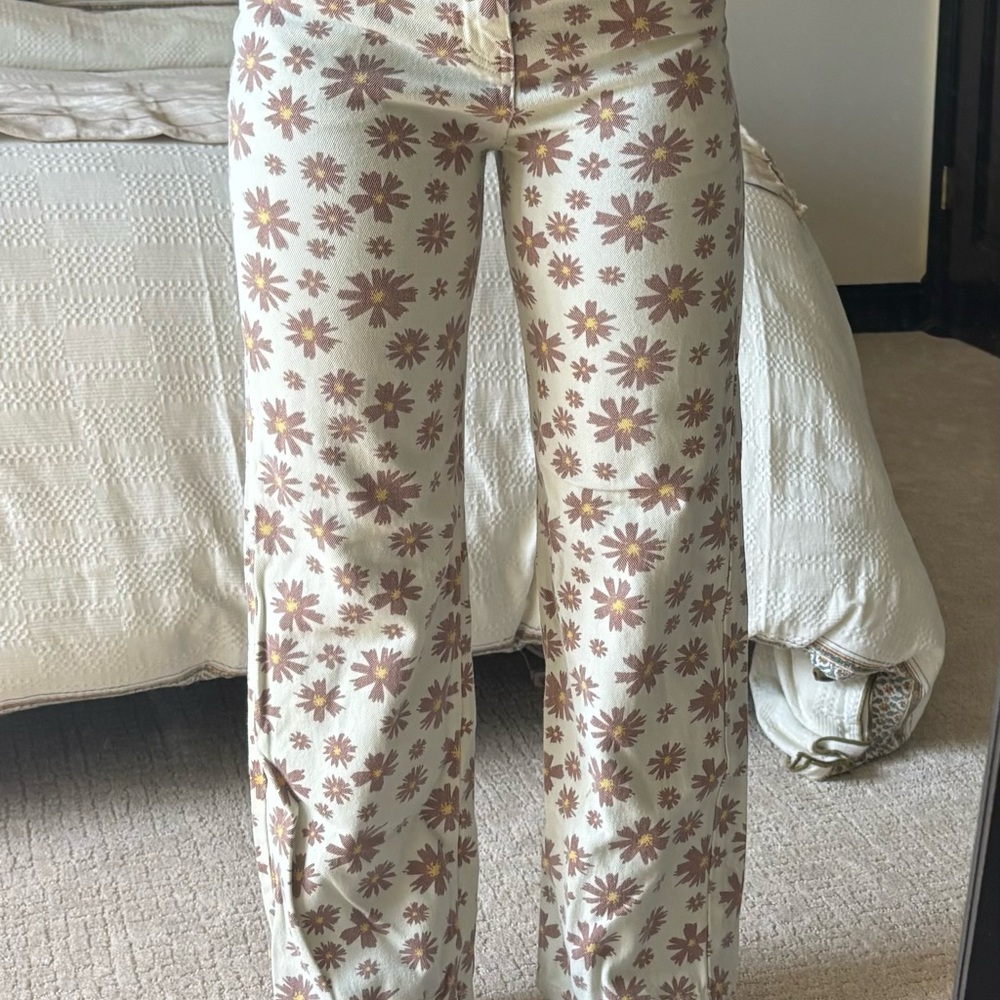 Floral Straight Leg Jeans